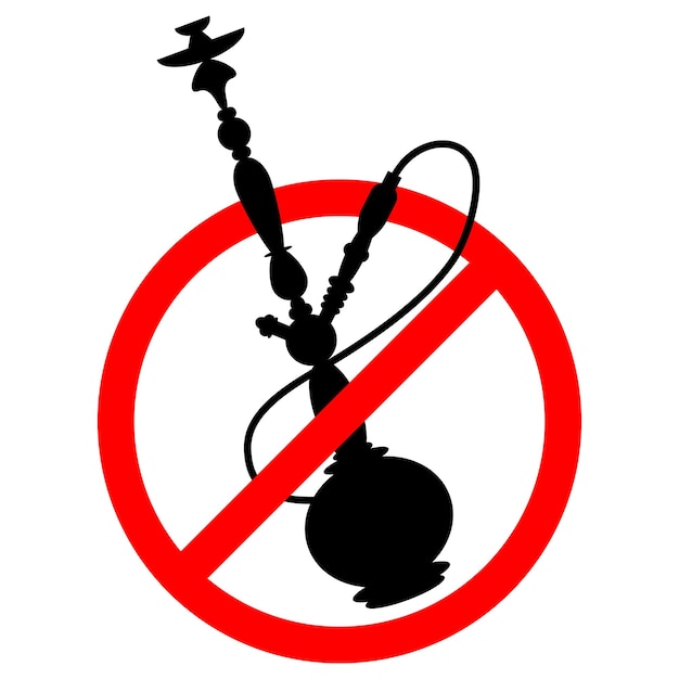 Sign prohibiting smoking hookah