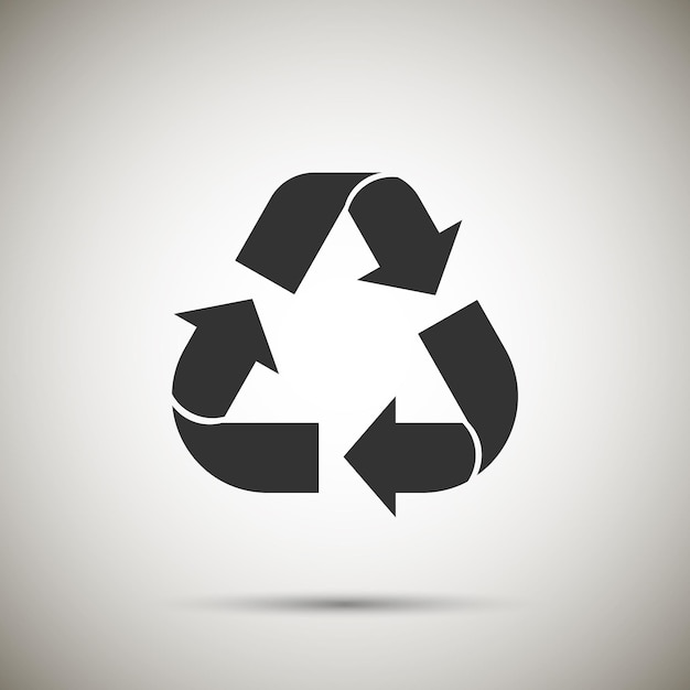 Vector sign of recycling. isolated on background. vector illustration. eps 10.