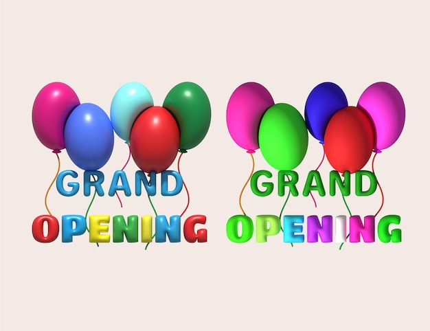 Grand Opening Opening Opening을 알리는 표지판.