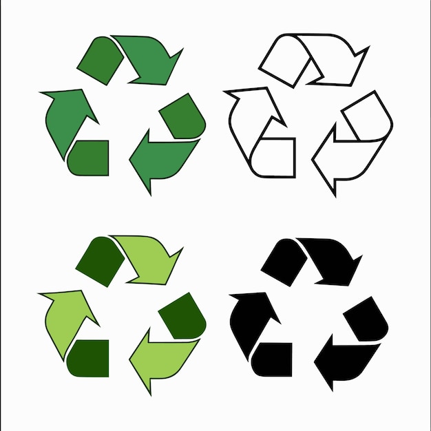 Vector a sign that says recycle and has a green recycle sign on it
