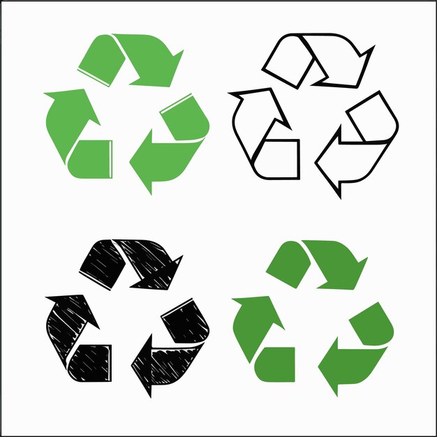 Vector a sign that says recycle on it