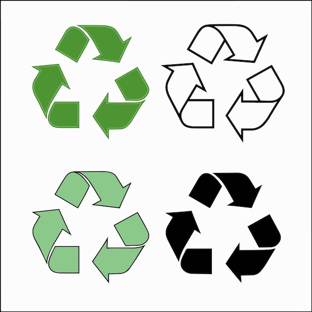 Vector a sign that says recycle and recycle