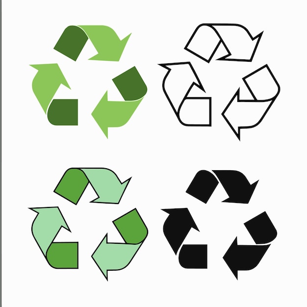 Vector a sign that says recycle and recycle