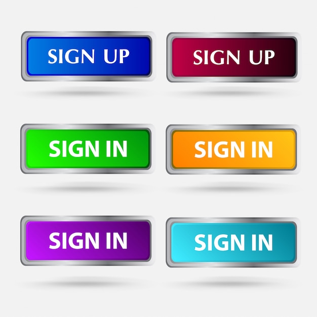 Vector sign up button vector icon