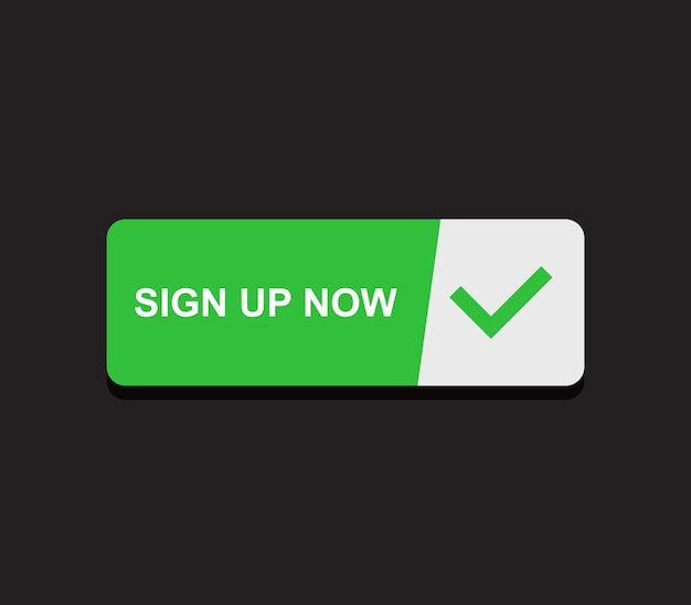 Vector sign up button