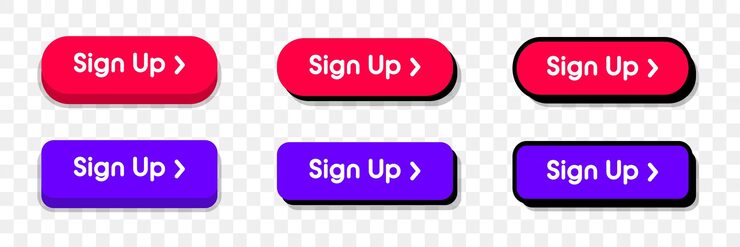 Vector 註冊按 註冊登入 註冊網頁按<unk設定 用戶界面網頁按鈕在平坦的風格 登入或註冊按鈕 移動應用程式網頁的 ui 矢量插圖