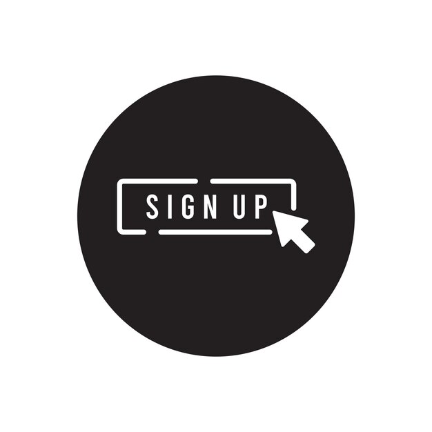 Sign up icon vector