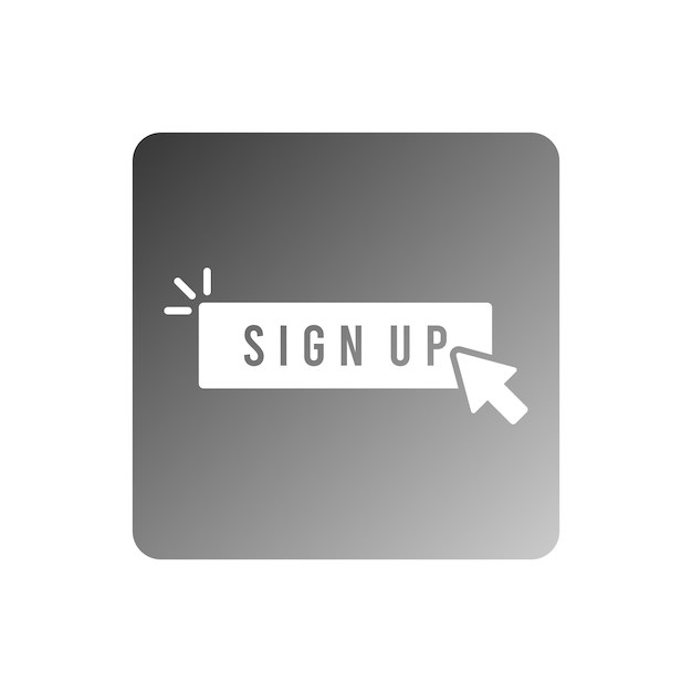 Sign up icon vector