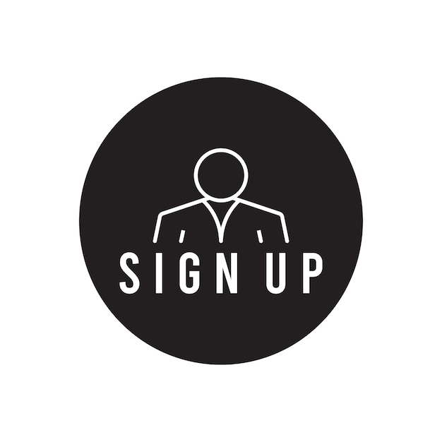 Sign up icon vector