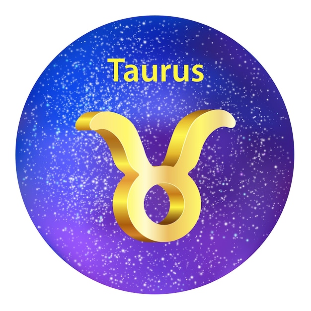 Sign of the zodiac Taurus on the sky