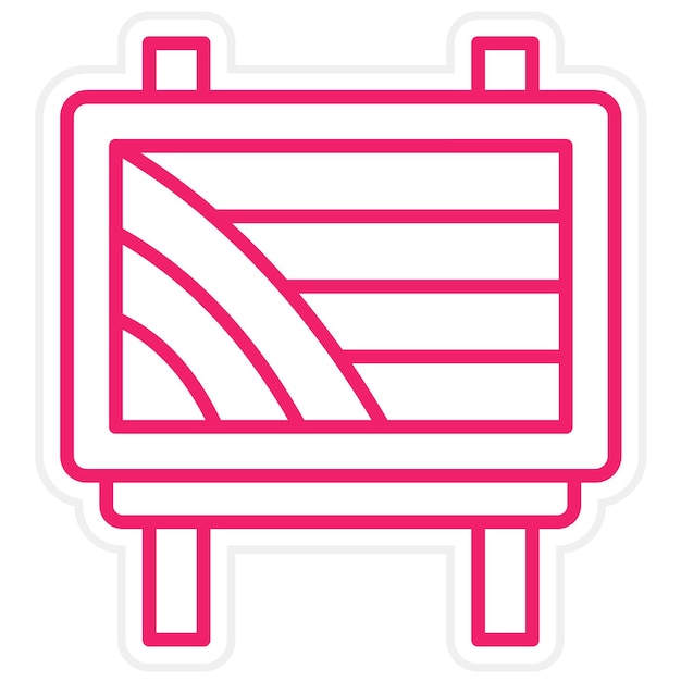 Vector signage icon style