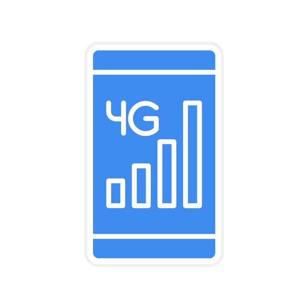 Signal Cellular 4 Bar icoon vector afbeelding Kan worden gebruikt voor Mobile UI UX