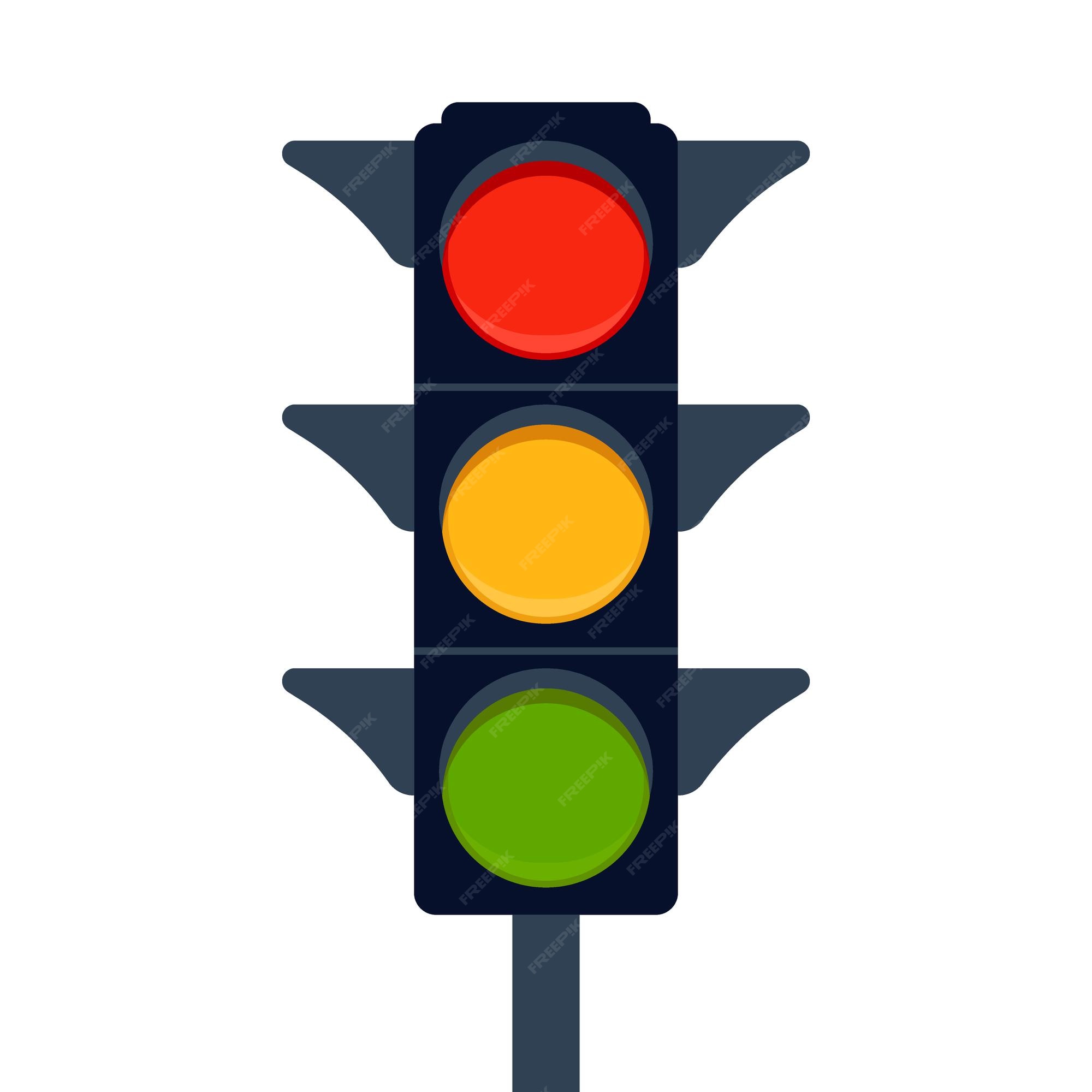 Comorama interferens For nylig Premium Vector | Signal electric traffic light on road, stoplight.  direction, control, regulation transport and pedestrian. illustration