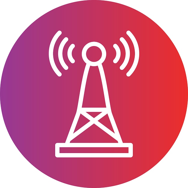 Signal Tower Icon Style