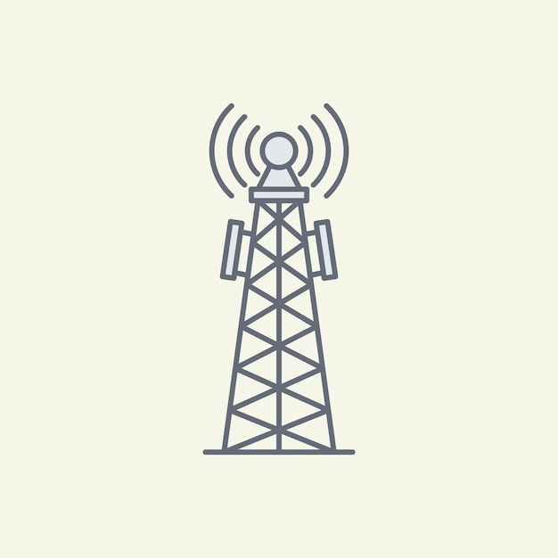 Signal tower vector illustration