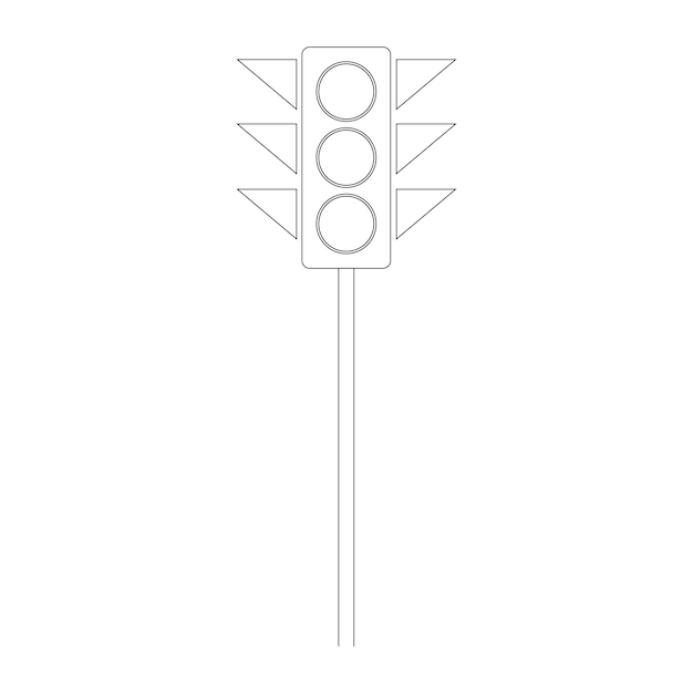 Signal traffic light on road