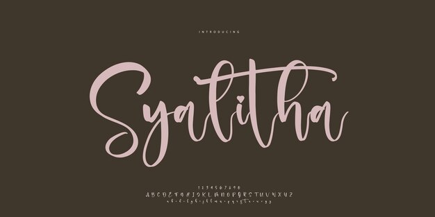 Signature font calligraphy logotype script brush font type font lettering handwritten