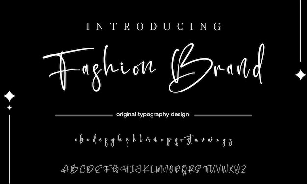 signature Font Calligraphy Logotype Script Brush Font Type Font lettering handwritten