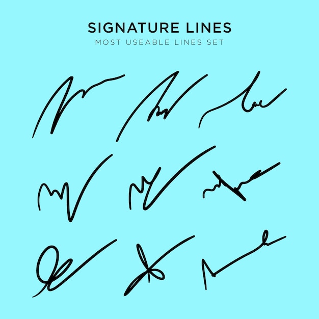 Signature lines set for logos