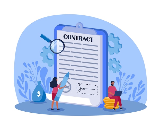 Signed contract concept