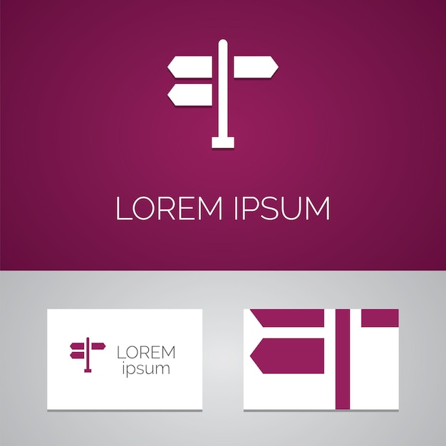 Signpost logo template icon