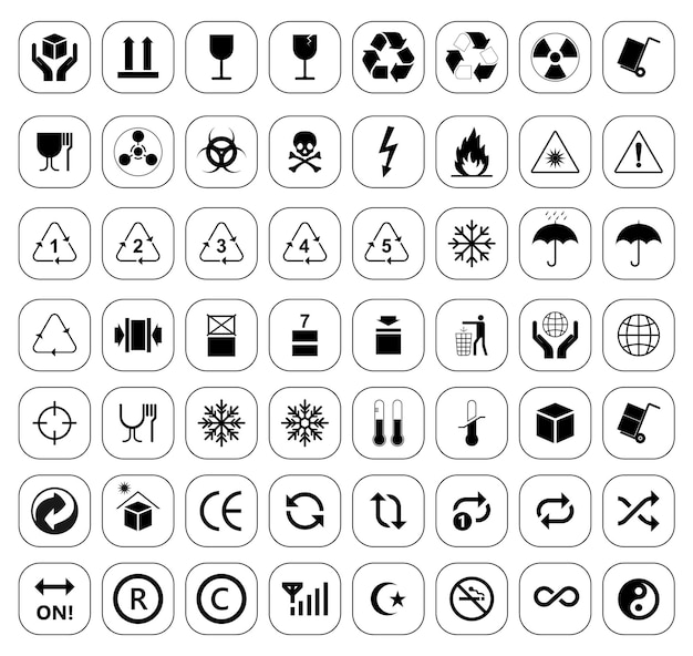 Signs collection vector drawing