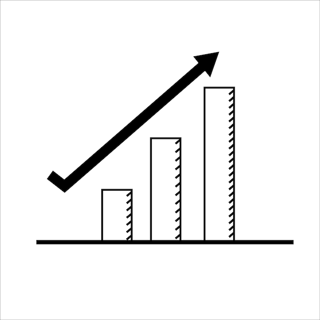 Vector signs of fast growing business