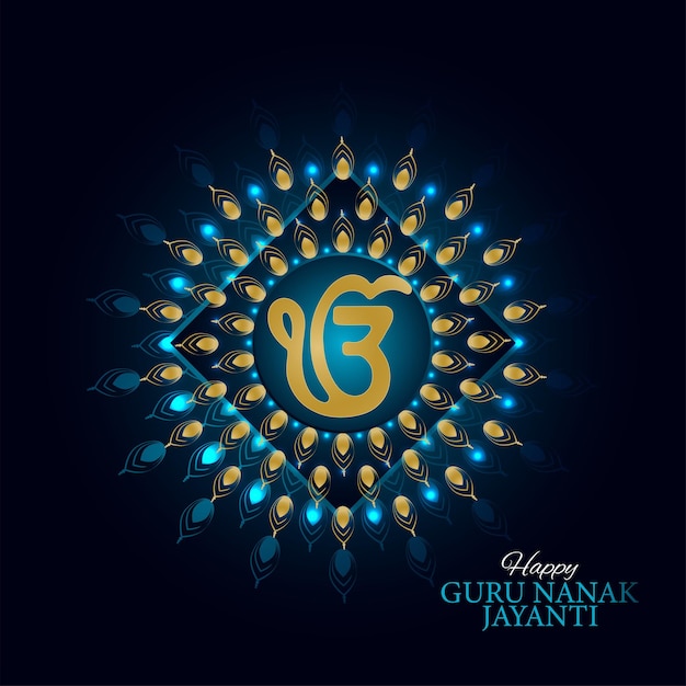 Sikh festival happy goeroe nanak dev jayanti design