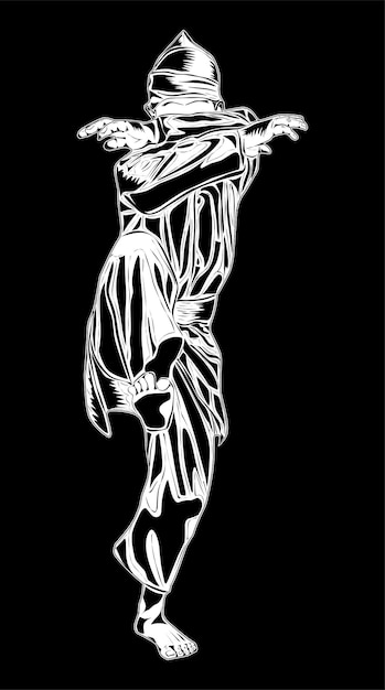Vector silat movement images suitable for guide images symbols posters tshirt designs and others