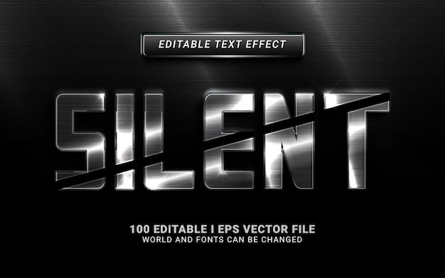 Silent text effect