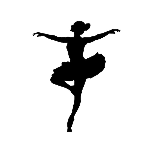 Vector silhoette of a ballerina vector illustration