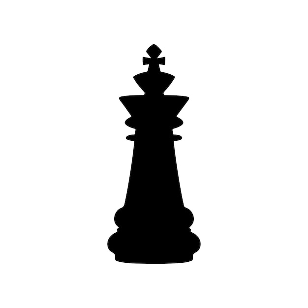 Vector silhoette of a king chess piece