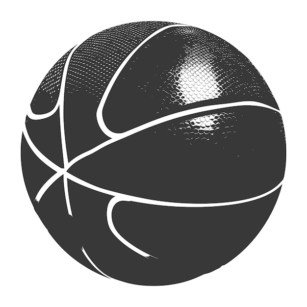 Vector silhouet basketbal alleen zwarte kleur