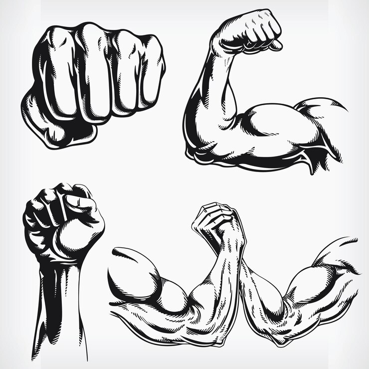 Vector silhouet bodybuilding symbol fitness gym logo