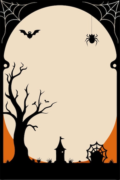 silhouet halloween grens vector set