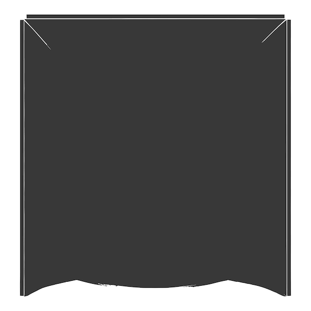 Vector silhouet karton alleen open zwarte kleur