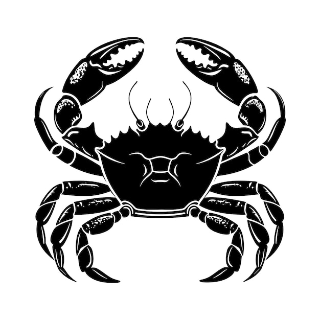 Vector silhouet krab vol lichaam alleen zwarte kleur