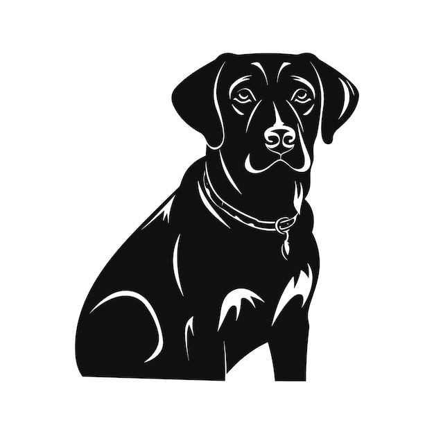 Silhouet labrador retriever honden logo vector