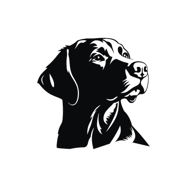 Silhouet labrador retriever honden logo vector