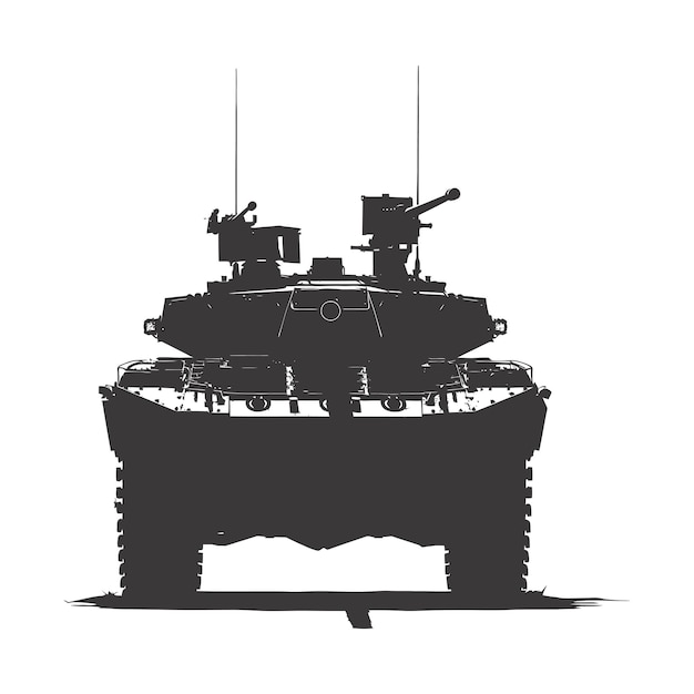 Vector silhouet militaire tank alleen zwarte kleur