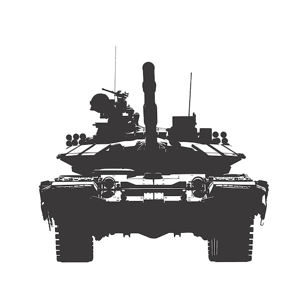 Silhouet militaire tank alleen zwarte kleur