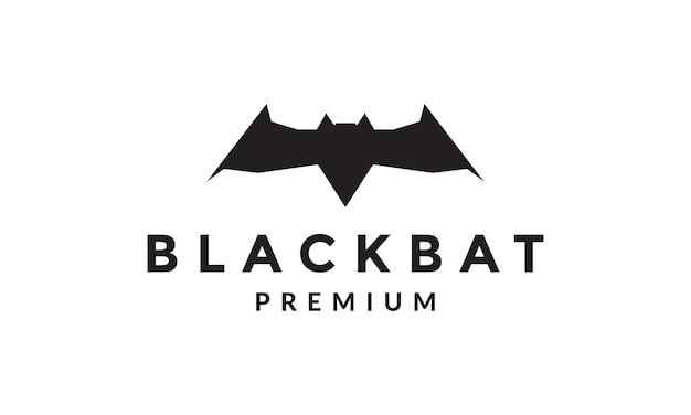 Silhouet moderne zwarte vleermuizen vliegen logo vector pictogram illustratie ontwerp