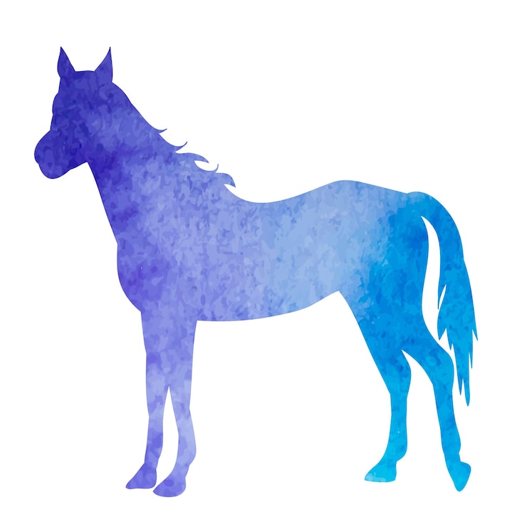 Vector silhouet paard staand