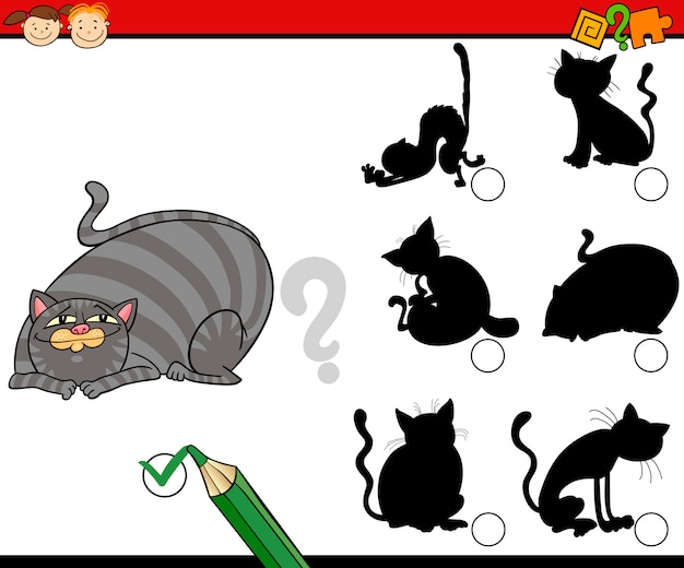 silhouet taak cartoon met katten