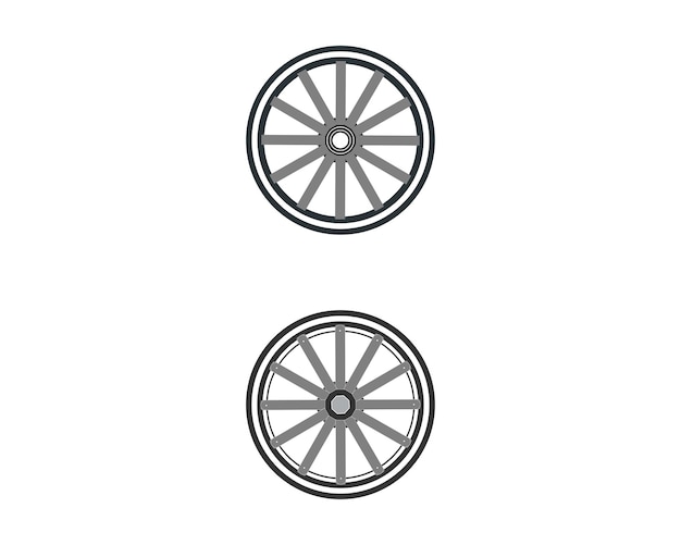 Vector silhouet traditioneel houten karwiel