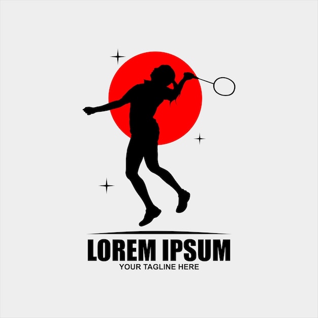 Silhouet van Badmintonvrouw