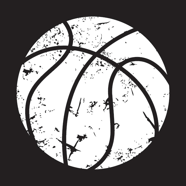 silhouet van basketbal grunge vector