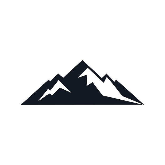Silhouet van de bergtop voor posters en logo's
