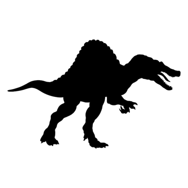 Vector silhouet van de dinosaurus monogram vector rassen