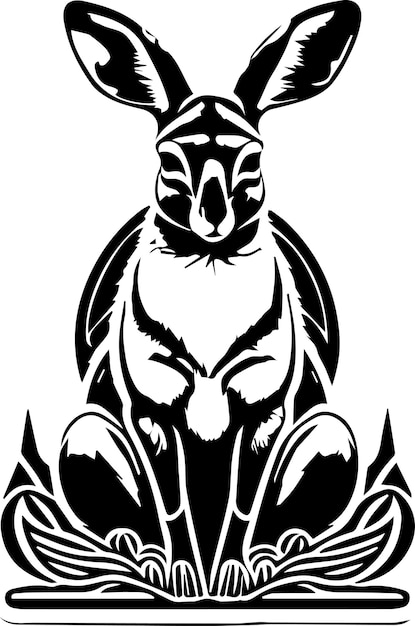 Vector silhouet van de konijnvector